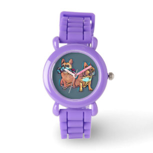 Französische Bulldoggen Armbanduhr Watch