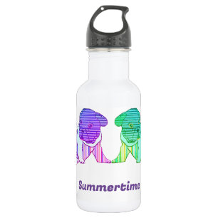 Französische Bulldoggen Comic 532 Ml Water Bottle