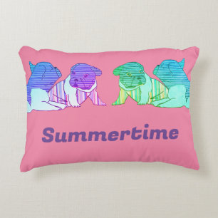 Französische Bulldoggen Comic  Decorative Cushion