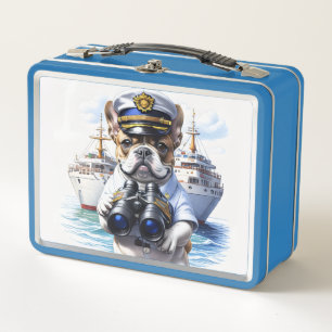 Französische Bulldoggen French Bulldog Travel Metal Lunch Box
