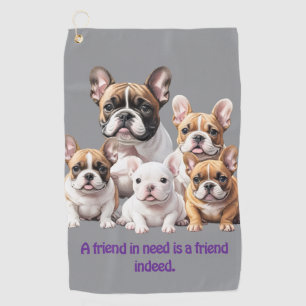 Französische Bulldoggen Freundschaft Golf Towel