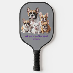 Französische Bulldoggen Freundschaft Pickleball Paddle