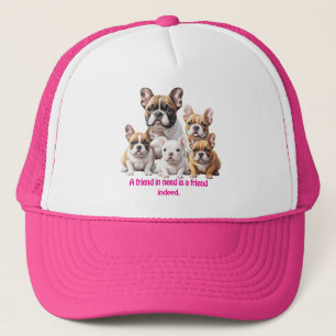 Französische Bulldoggen Freundschaft Trucker Hat