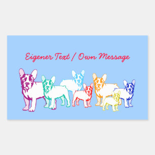 Französische Bulldoggen Geschenke Rectangular Sticker