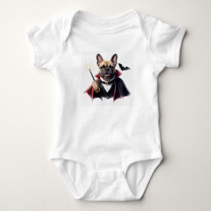  französische Bulldoggen Happy Halloween Baby Bodysuit