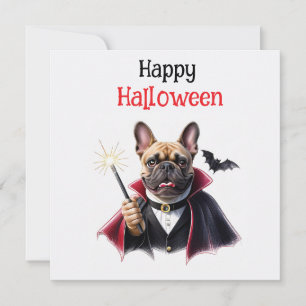  französische Bulldoggen Happy Halloween Invitation