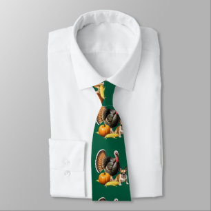 französische Bulldoggen Happy Thanksgiving Tie