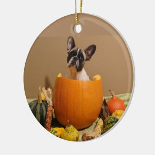 Französische Bulldoggen Keramik Halloween-Ornament Ceramic Tree Decoration
