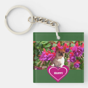 Französische Bulldoggen Key Ring