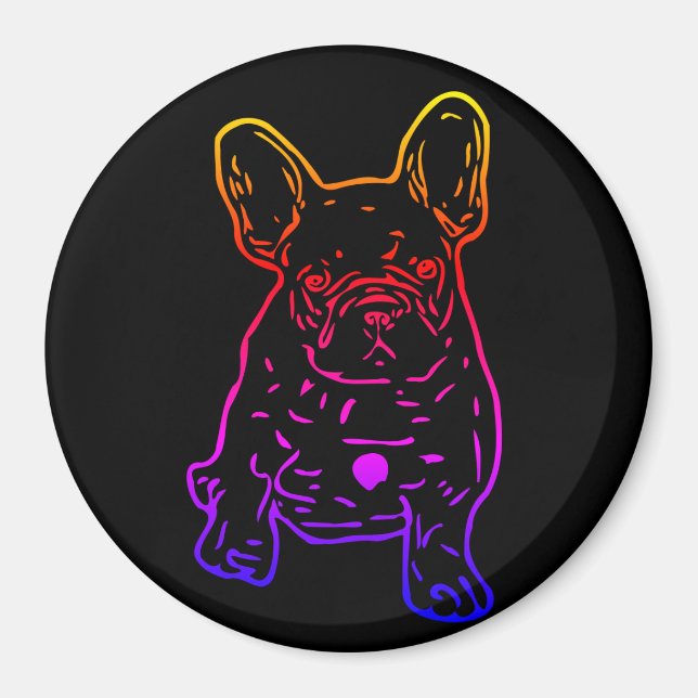 Französische Bulldoggen Magnet (Front)