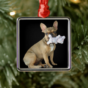 Französische Bulldoggen Metal Tree Decoration