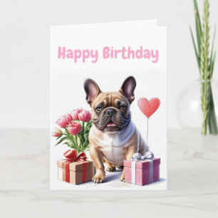  französische Bulldoggen mit Geschenke Invitation