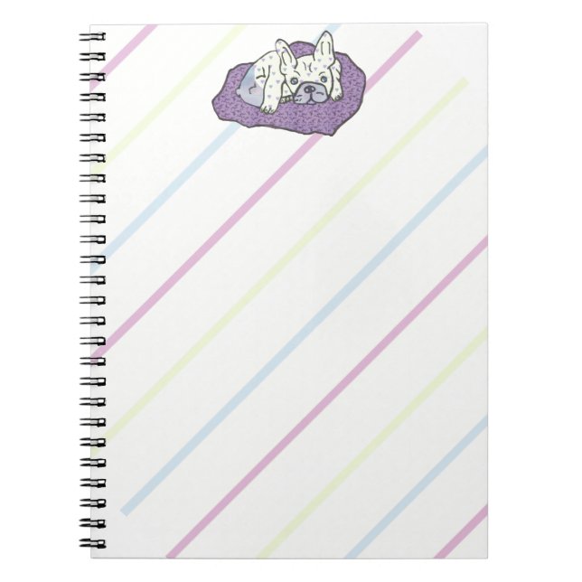 Französische Bulldoggen Notizbuch Notebook (Front)