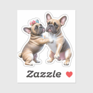 Französische Bulldoggen sehr verliebt