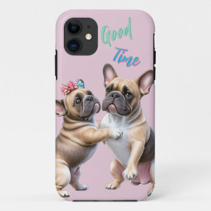 Französische Bulldoggen sehr verliebt Case-Mate iPhone Case
