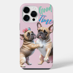 Französische Bulldoggen sehr verliebt iPhone 14 Pro Max Case