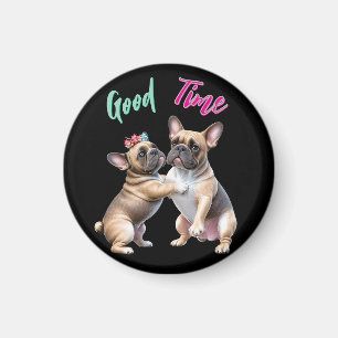 Französische Bulldoggen sehr verliebt Magnet