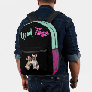 Französische Bulldoggen sehr verliebt Printed Backpack