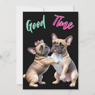 Französische Bulldoggen sehr verliebt Save The Date