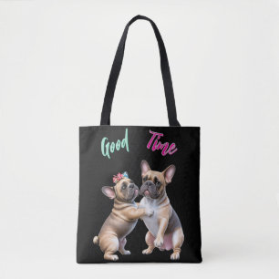 Französische Bulldoggen sehr verliebt Tote Bag