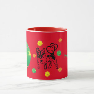 Französische Bulldoggen Weihnachten Tasse Mug