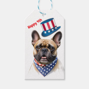 Französischen Bulldoggen Amerika 4.Juli Gift Tags