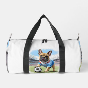 Französischen Bulldoggen Fussball Duffle Bag