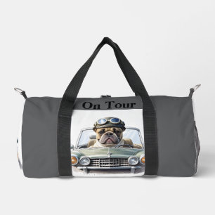 Französischen Bulldoggen im Oldtimer  Duffle Bag
