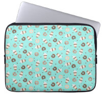 Frappuccino Coffee Sprinkled Donut Pattern