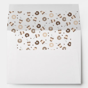 Frappuccino Coffee Sprinkled Doughnut Pattern Envelope