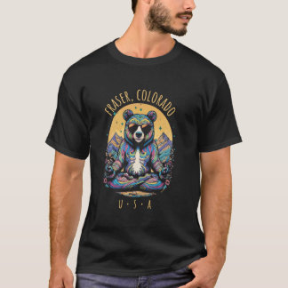 Fraser Colorado Abstract Bear Chill Zen Yoga Desig T-Shirt