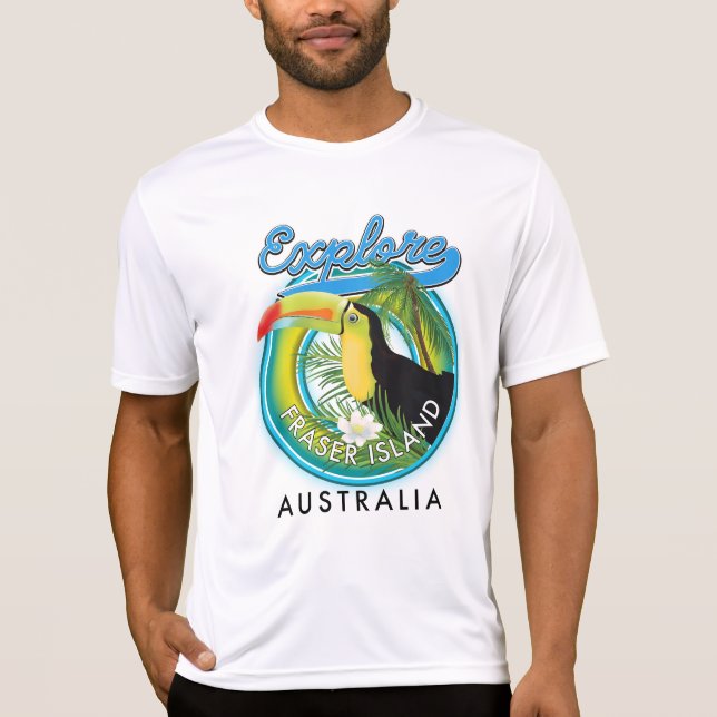 Fraser Island Australia exploration logo T-Shirt (Front)