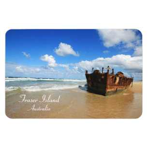 Fraser Island Shipwreck, Australia, Premium Magnet