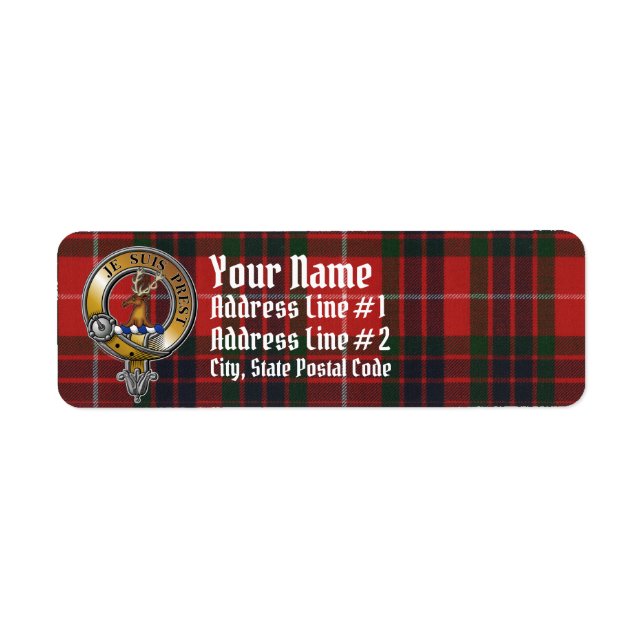 Fraser Lovat Tartan & Badge (Front)