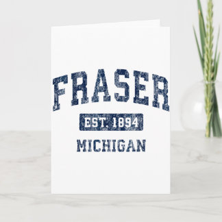 Fraser Michigan Mi Vintage Sports Established Desi Card