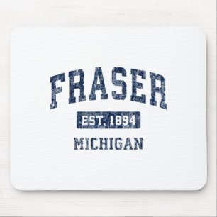 Fraser Michigan Mi Vintage Sports Established Desi Mouse Pad
