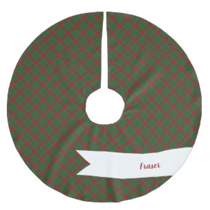 Fraser of Castle Leathers Tartan Plaid Pattern Brushed Polyester Tree Skirt