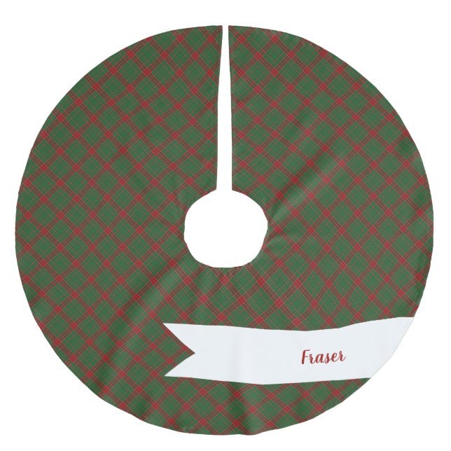 Fraser of Castle Leathers Tartan Plaid Pattern Brushed Polyester Tree Skirt (Front)