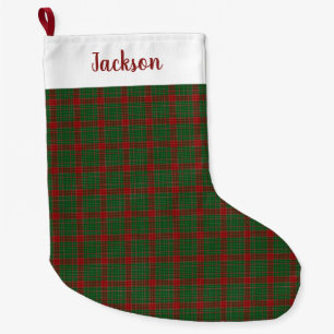 Fraser of Castle Leathers Tartan Plaid Pattern Large Christmas Stocking