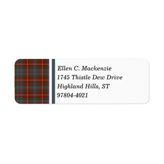 Fraser of Lovat Dark Red Weathered Scottish Tartan (Front)