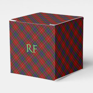 Fraser Official Tartan with monogram / name Favour Box