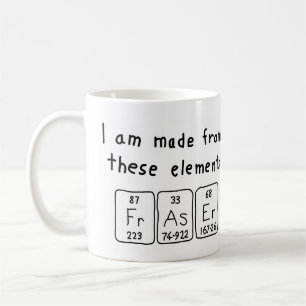 Fraser periodic table name mug