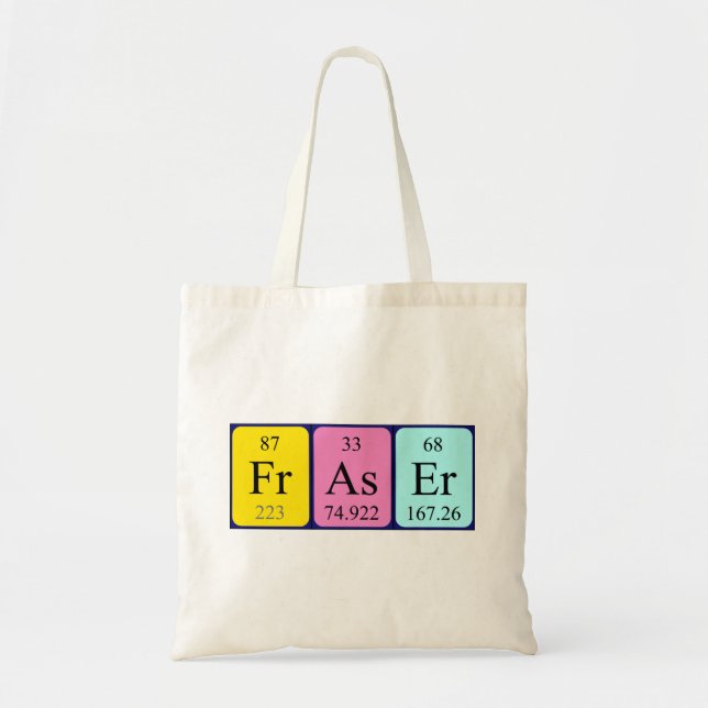 Fraser periodic table name tote bag (Front)