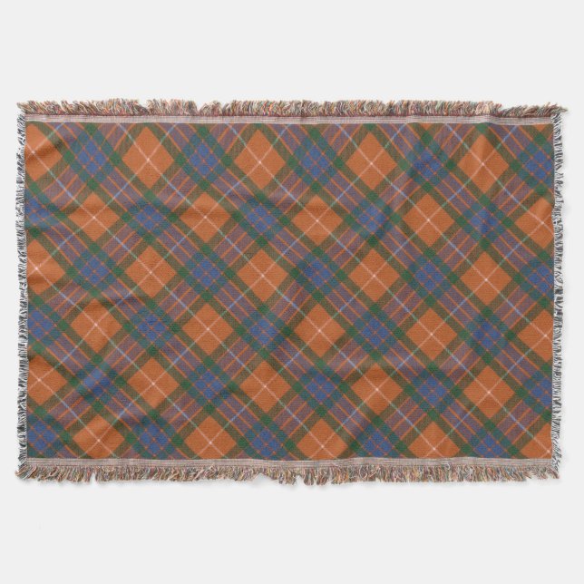Fraser Red A Original Scottish Tartan Throw Blanket (Front)