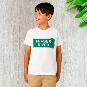 Fraser River Highway Sign British Columbia Canada  T-Shirt