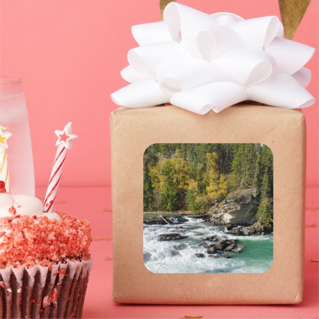 Fraser River Journey – Natural Landscape Square Sticker (Party)