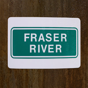Fraser River Road Sign Rectangular Sticker