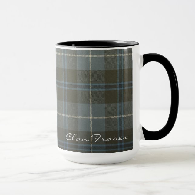 Fraser Scottish Clan Tartan Designer Mugs (Right)