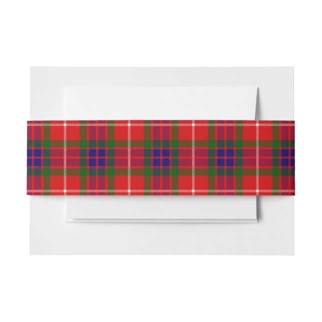 Fraser Scottish Tartan Belly Band Invitation Belly Band (Front Example)