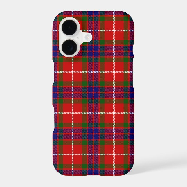 Fraser tartan red green blue purple plaid iPhone case (Back)